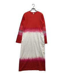 Mame Kurogouchi（マメクロゴウチ）の古着「Shibori Tie-Dyed Cotton Jersey Dress」｜レッド×ホワイト