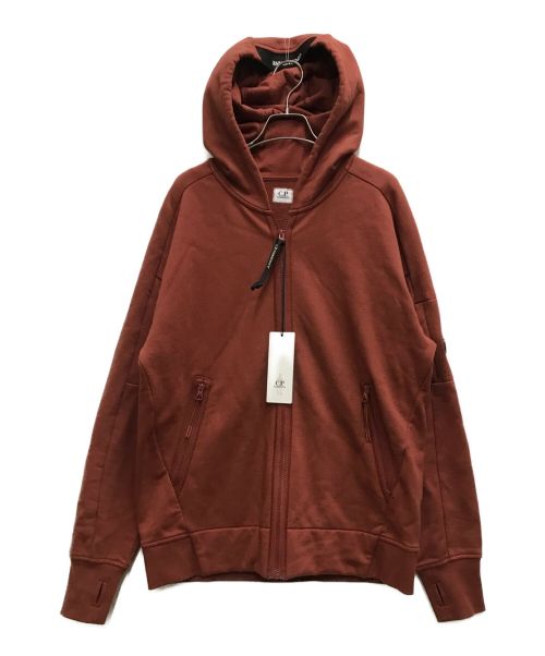 C.P COMPANY（シーピーカンパニー）C.P COMPANY (シーピーカンパニー) DIAGONAL RAISED FLEECE ZIPPED HOODIE ブラウン サイズ:Ⅼの古着・服飾アイテム