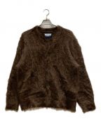 MAISON SPECIALメゾンスペシャル）の古着「IGEA Super Brushed Kid-Mohair Prime-Over V-Neck Knit Cardigan」｜ブラウン