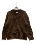 MAISON SPECIAL（メゾンスペシャル）の古着「IGEA Super Brushed Kid-Mohair Prime-Over V-Neck Knit Cardigan」｜ブラウン