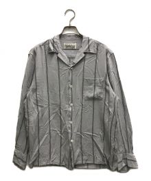 WACKO MARIA（ワコマリア）の古着「STRIPED OPEN COLLAR SHIRT L/S TYPE-2」｜ブルー