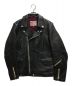 ADDICT CLOTHES（アディクト クローズ）の古着「SHEEPSKIN DOUBLE RIDERS JACKET」｜ブラック