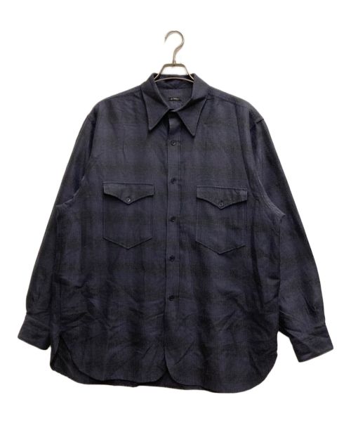 COMOLI（コモリ）COMOLI (コモリ) ウールシルクワークシャツ ネイビー サイズ:3の古着・服飾アイテム