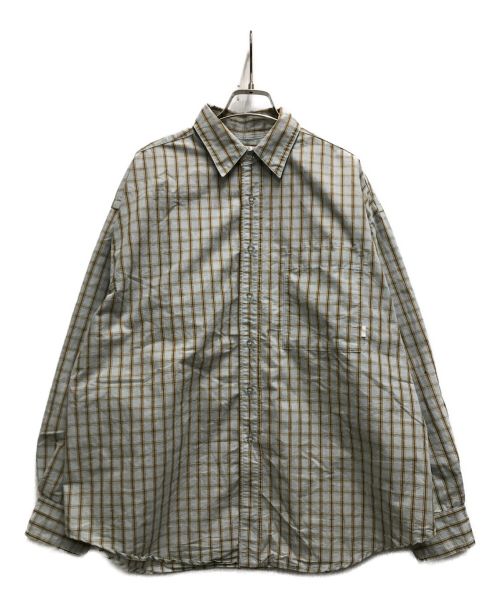 ROTOL（ロトル）ROTOL (ロトル) BASIC SHIRT ブルー×ブラウン サイズ:2の古着・服飾アイテム