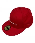 New Era×SUPREMEニューエラ×シュプリーム）の古着「キャップ」｜レッド