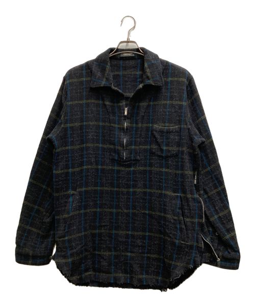 UNDERCOVER（アンダーカバー）UNDERCOVER (アンダーカバー) 縮絨Wプルオーバーシャツ ブラック サイズ:3の古着・服飾アイテム