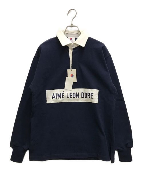 Aime Leon Dore（エメ レオン ドレ）Aime Leon Dore (エメレオンドレ) ラガーシャツ ネイビー サイズ:Mの古着・服飾アイテム