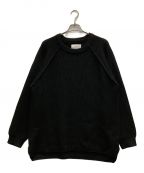 nanamicaナナミカ）の古着「5G Crew Neck Sweaterクルーネックニットセーター」｜ブラック