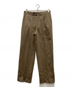 CARUSOカルーゾ）の古着「COVERT 2PLEATS PANTS」｜ベージュ