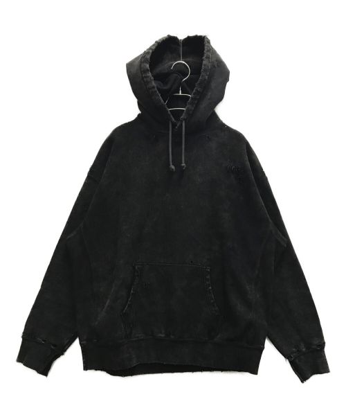 flagstuff（フラグスタフ）flagstuff (フラグスタフ) BORO HOODIE ブラック サイズ:Ⅼの古着・服飾アイテム