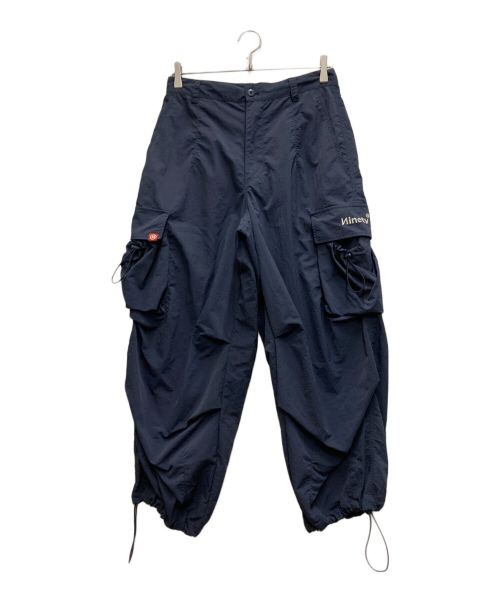 9090（9090）9090 (ナインティナインティ) Tech Logo Nylon Cargo Pants ネイビー サイズ:Ⅿの古着・服飾アイテム