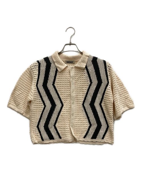 Knit Kitchen（ニットキッチン）Knit Kitchen (ニットキッチン) zigzag paper knit shirts ベージュ サイズ:FREEの古着・服飾アイテム