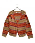 PERVERZEパーバーズ）の古着「Stripe Mohair Wide Cardigan」｜マルチカラー