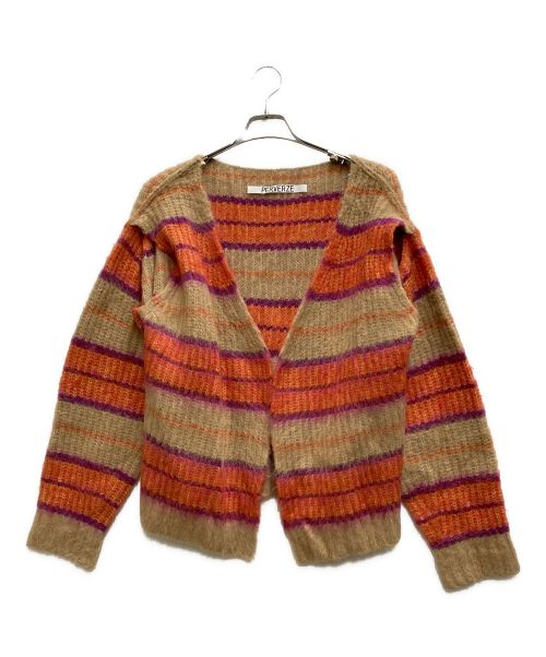 PERVERZE（パーバーズ）PERVERZE (パーバーズ) Stripe Mohair Wide Cardigan マルチカラー サイズ:FREEの古着・服飾アイテム