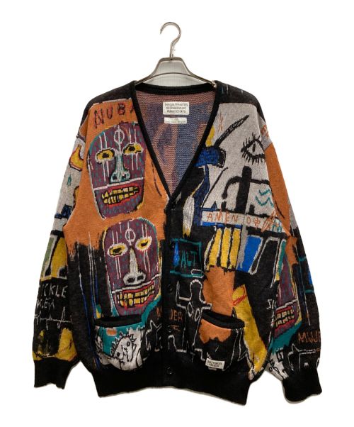 WACKO MARIA（ワコマリア）WACKO MARIA (ワコマリア) JEAN-MICHEL BASQUIAT / CARDIGAN オレンジ×グレー サイズ:XLの古着・服飾アイテム