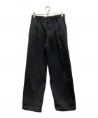 beautiful peopleビューティフルピープル）の古着「selvedge logo chino wide pants」｜ブラック