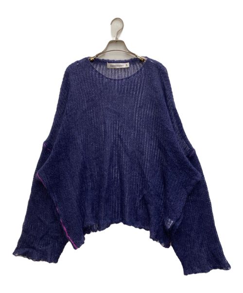 SandWaterr（サンドウォーター）SandWaterr (サンドウォーター) RESEARCHED BOAT NECK SWEATER ネイビー サイズ:2の古着・服飾アイテム