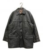 WACKO MARIAワコマリア）の古着「leather car coat」｜ブラック