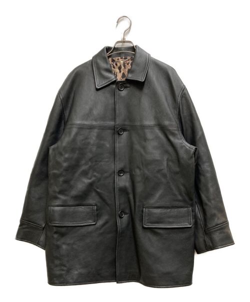 WACKO MARIA（ワコマリア）WACKO MARIA (ワコマリア) leather car coat ブラック サイズ:Ⅿの古着・服飾アイテム