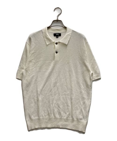 stussy（ステューシー）stussy (ステューシー) Textured SS Polo Sweater ホワイト サイズ:Sの古着・服飾アイテム