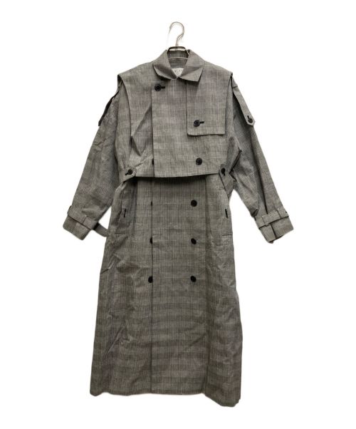 RIM.ARK（リムアーク）RIM.ARK (リムアーク) Arrange over size trench coat グレー サイズ:36の古着・服飾アイテム