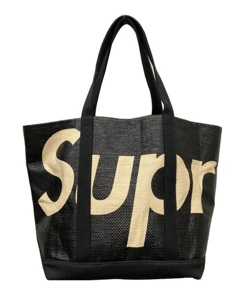 SUPREME（シュプリーム）SUPREME (シュプリーム) Raffia Tote ブラックの古着・服飾アイテム