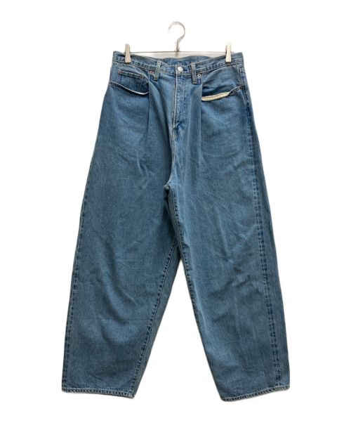 stein（シュタイン）stein (シュタイン) Vintage Reproduction Wide Tuck Denim Jeans インディゴ サイズ:Ⅼの古着・服飾アイテム