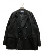 MAISON SPECIALメゾンスペシャル）の古着「Wool MIX Prime-Over Peaked Lapel Double Tailored Jacket」｜ブラック