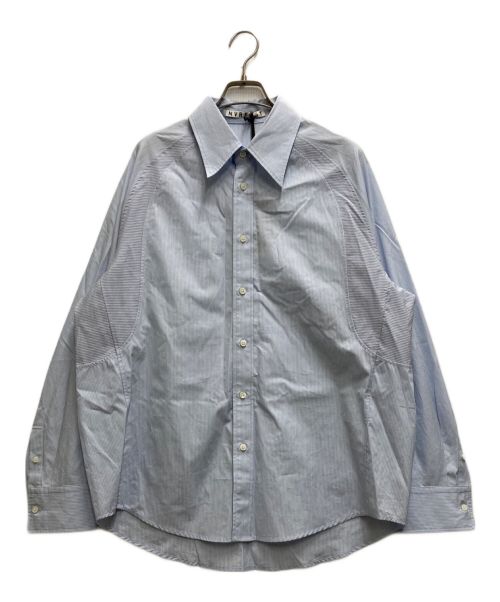 NVRFRGT（ネヴァーフォーゲット）NVRFRGT (ネヴァーフォーゲット) PANELED LONG SLEEVE SHIRT ブルー サイズ:2の古着・服飾アイテム