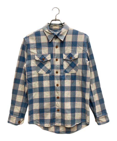 VISVIM（ビズビム）VISVIM (ビズビム) FLANNEL INDIGO BUFFALO CHECK ブルー サイズ:1の古着・服飾アイテム