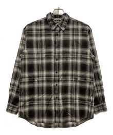 AURALEE（オーラリー）の古着「WOOL RECYCLED POLYESTER CLOTH SHIRTS」｜グレー