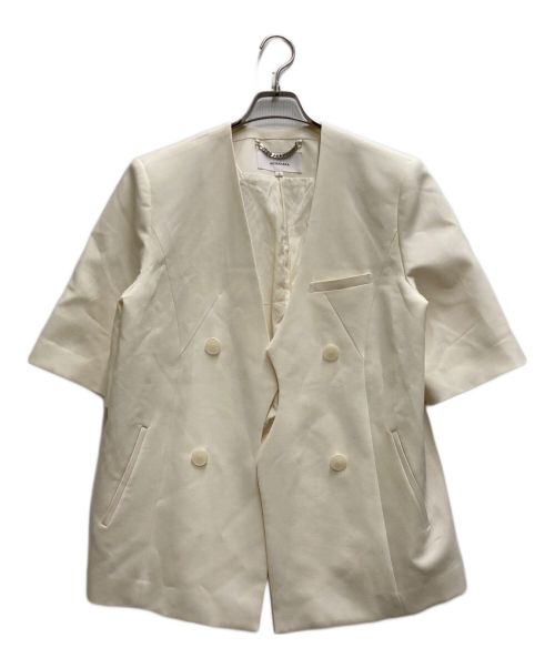 AKIRA NAKA（アキラナカ）AKIRA NAKA (アキラナカ) Lidia asymmetric JK ホワイト サイズ:2の古着・服飾アイテム