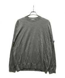 ATON（エイトン）の古着「Garment Dyed Silk Washi Crewneck Sweater」｜グレー