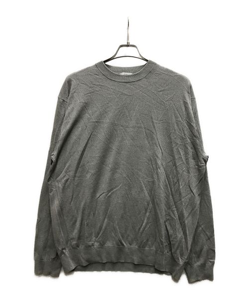 ATON（エイトン）ATON (エイトン) Garment Dyed Silk Washi Crewneck Sweater グレー サイズ:4の古着・服飾アイテム