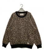 WACKO MARIAワコマリア）の古着「LEOPARD MOHAIR CREW NECK SWEATER」｜ブラウン×ブラック