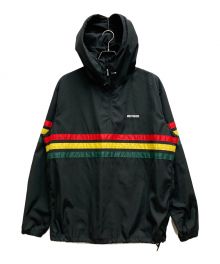 WACKO MARIA（ワコマリア）の古着「RASTA STRIPED LINE PULLOVER HOODED」｜ブラック