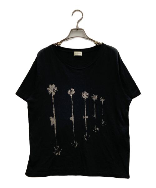 Saint Laurent Paris（サンローランパリ）Saint Laurent Paris (サンローランパリ) パームツリーTシャツ ブラック サイズ:Ⅼの古着・服飾アイテム