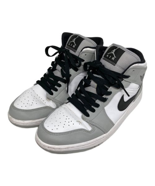 NIKE（ナイキ）NIKE (ナイキ) AIR JORDAN 1 MID グレー×ホワイト サイズ:US 9 1/2の古着・服飾アイテム