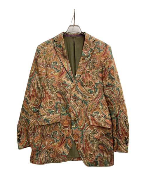 ETRO（エトロ）ETRO (エトロ) ペイズリー柄テーラードジャケット レッド サイズ:46の古着・服飾アイテム