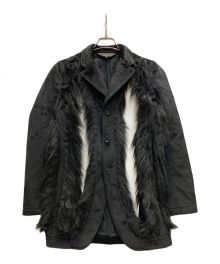 COMME des GARCONS HOMME PLUS（コムデギャルソンオムプリュス）の古着「カッティングファージャケット」｜ブラック