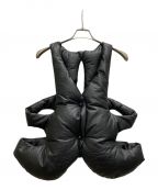 NUTEMPERORナットエンペラー）の古着「PU LEATHER PUFFER DOWN VEST」｜ブラック