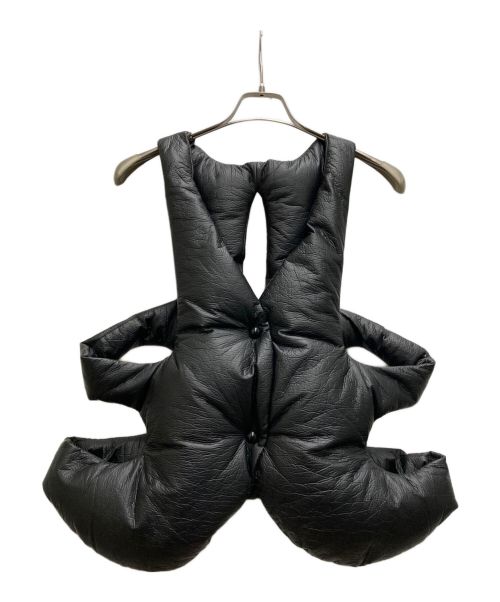 NUTEMPEROR（ナットエンペラー）NUTEMPEROR (ナットエンペラー) PU LEATHER PUFFER DOWN VEST ブラックの古着・服飾アイテム