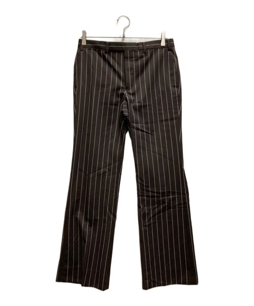 LITTLEBIG（リトルビッグ）LITTLEBIG (リトルビッグ) Stripe Flare Trousers ブラウン×ホワイト サイズ:101cm (W40)の古着・服飾アイテム