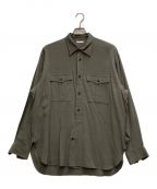 ULTERIORアルテリア）の古着「RAYON RIPSTOP military SHIRT」｜グレー