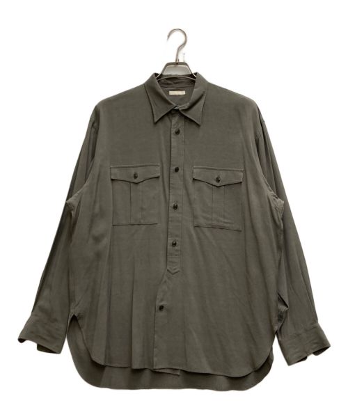 ULTERIOR（アルテリア）ULTERIOR (アルテリア) RAYON RIPSTOP military SHIRT グレー サイズ:4の古着・服飾アイテム