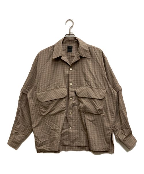 DAIWA PIER39（ダイワ ピア39）DAIWA PIER39 (ダイワ ピア39) TECH SPORTS OPEN COLLAR SHIRTS ブラウン サイズ:Ⅿの古着・服飾アイテム