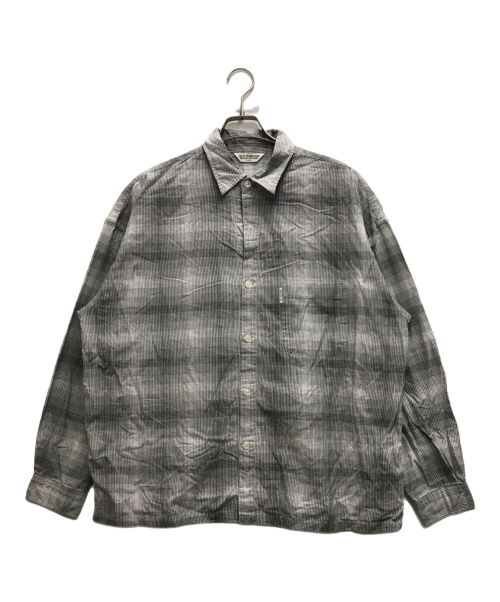 COOTIE PRODUCTIONS（クーティープロダクツ）COOTIE PRODUCTIONS (クーティープロダクツ) Ombre Check L/S Shirt グレー×ホワイト サイズ:Ⅼの古着・服飾アイテム