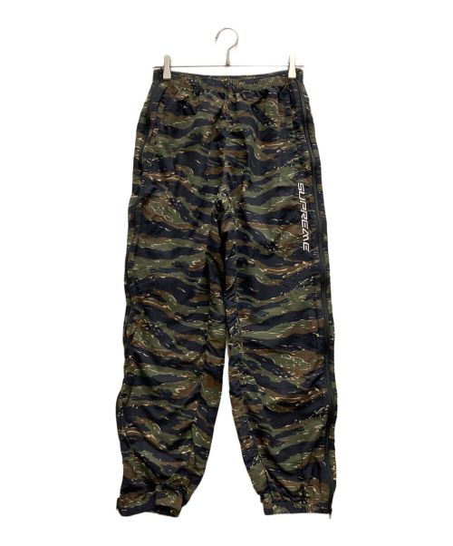 SUPREME（シュプリーム）SUPREME (シュプリーム) Full Zip Baggy Warm Up Pant グリーン×ブラック サイズ:Sの古着・服飾アイテム