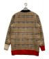 BURBERRY (バーバリー) ノバチェック柄リブカラーカーディガン ベージュ サイズ:Ⅿ：40000円