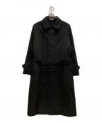 AURALEEオーラリー）の古着「WOOL MAX CANVAS SOUTIEN COLLAR COAT」｜ブラック